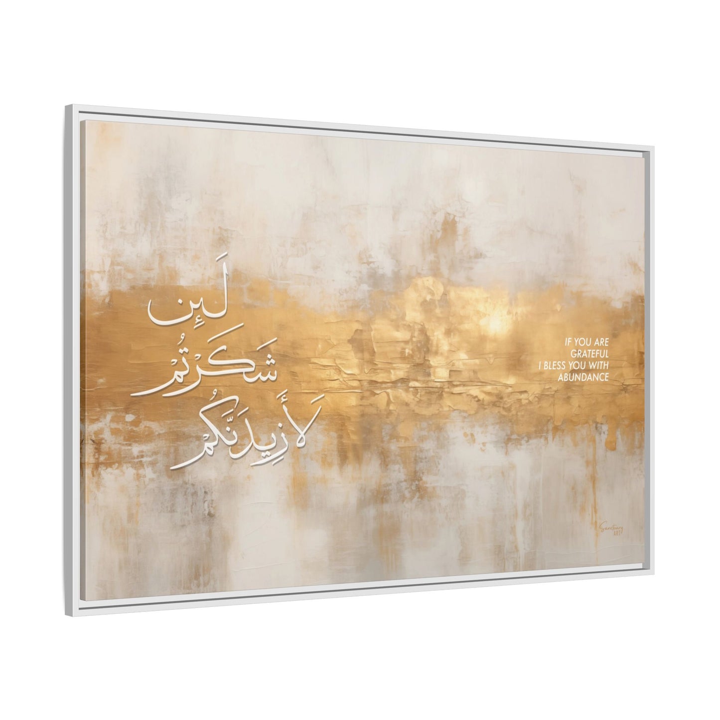 Law of Gratitude, Canvas Wall Art, Luxury Home Decor, Calligraphy