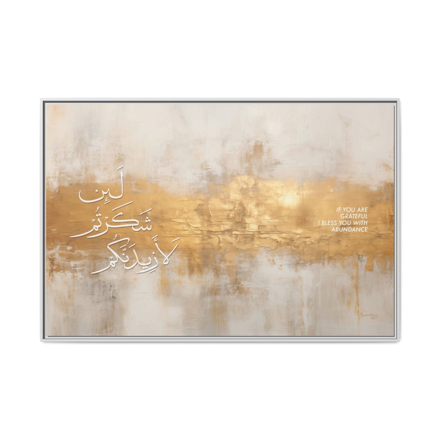 Law of Gratitude, Canvas Wall Art, Luxury Home Decor, Calligraphy